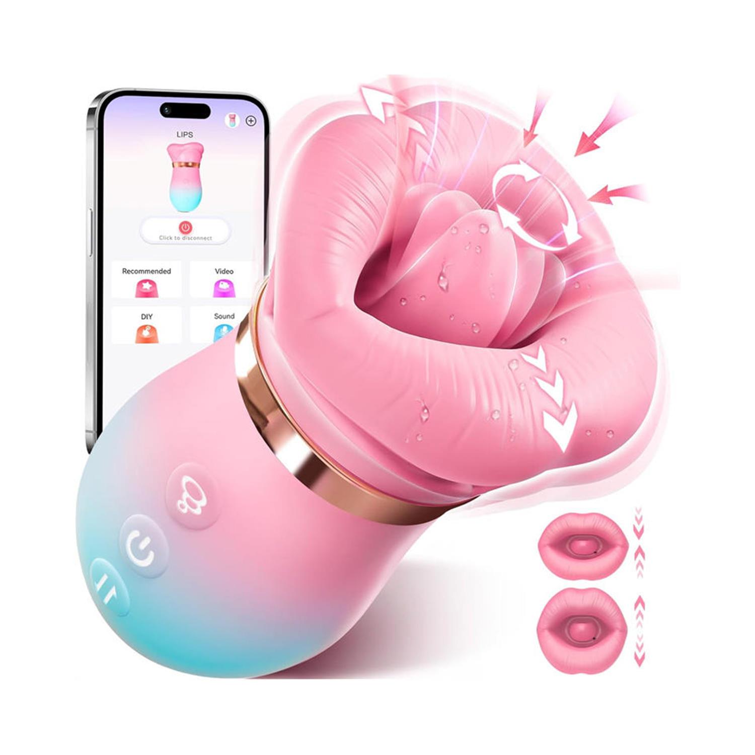 app-kontrollu-dil-fonksiyonlu-klitoral-vibrator-4573 App Kontrollü Dil Fonksiyonlu Klitoral Vibratör - Görsel 1