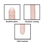 Çift Uçlu Realistik Dildo – 37,5 cm - Görsel 3