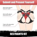 Deri Kalça Harness Bilek Bağlama Siyah - Görsel 2