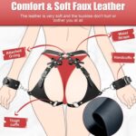 Deri Kalça Harness Bilek Bağlama Siyah - Görsel 3