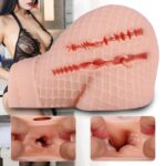 Gerçekçi File Desenli Kalça Mastürbatör – Çift Kanallı, 950 Gram, 16×15.5×9.5 cm - Görsel 4