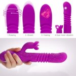 Hareketli Uyarıcılı Isıtmalı Rabbit Vibratör Mor - Görsel 5