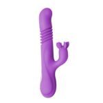 Hareketli Uyarıcılı Isıtmalı Rabbit Vibratör Mor