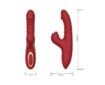 Hareketli Uyarıcılı Rabbit Vibratör Kırmızı - Görsel 3