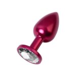 Metal Clear Taşlı Kırmızı Anal Plug Küçük Boy