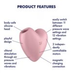 Satisfyer Cutie Heart Emişli Vibratör Rose - Görsel 3