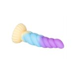 Spiral Unicorn Tasarımlı Silikon Dildo – Renkli ve Gerçekçi Dokulu - Görsel 2