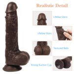 Uzaktan Kumandalı Gerçekçi Dildo Vibratör Siyahi - Görsel 2