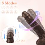 Uzaktan Kumandalı Gerçekçi Dildo Vibratör Siyahi - Görsel 3